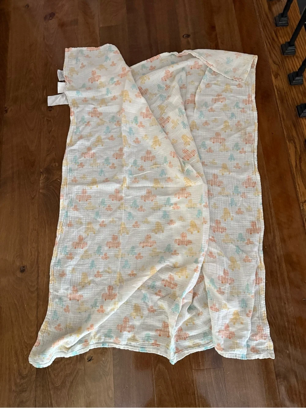 Aden brand 36 X 39 muslin swaddle blanket throw